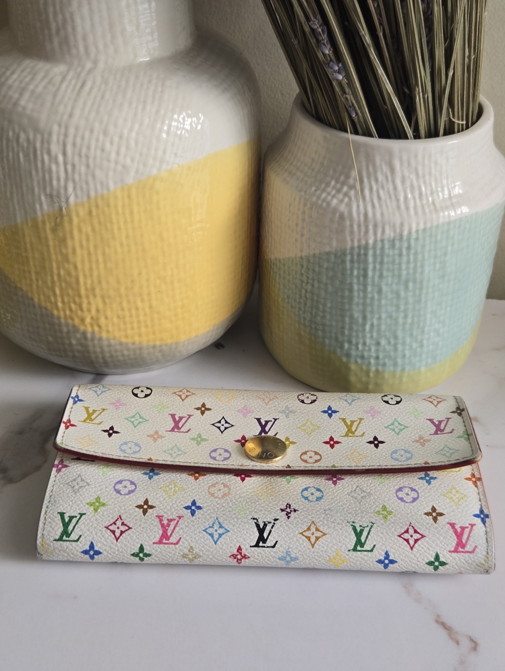 Vintage Louis Vuitton Murakami Multicolor Monogram Leather Long Wallet - Picture 15 of 15